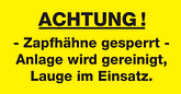 Warnschild Reinigung